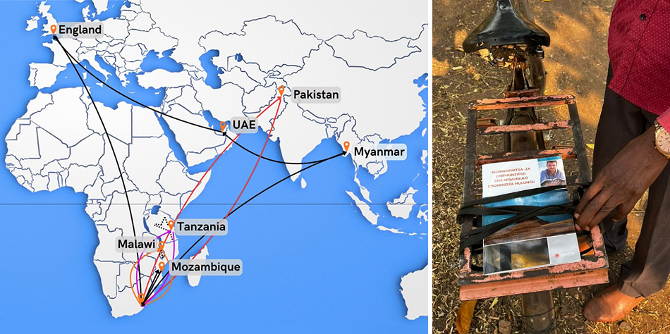 Colin and Pam travel map